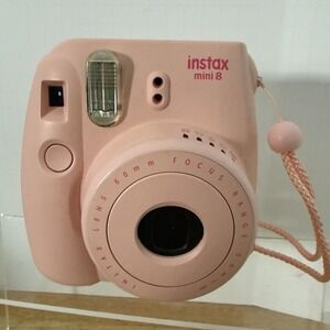 Fuji Instax Mini 8 Fujifilm Instant Film Polaroid Camera Pink Tested Works